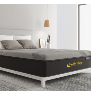 Soothe Sleep Systems™ 14.5″ Graphene Luxury Euro Top Mattress on a bed frame